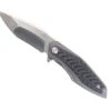 TwoSun Folding Knife Gray Titanium/Carbon Fiber Handle D2 Plain Edge TS275