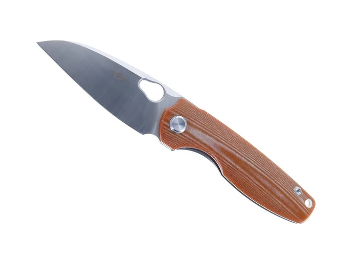 TwoSun TS129-Micarta Frame Lock Knife Titanium + Brown Micarta Handle Plain Edge Blade D2 3 TwoSun TS129-Micarta Frame Lock Knife Titanium + Brown Micarta Handle Plain Edge Blade D2