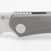 TwoSun Folding Knife Gray Titanium Handle 14C28N Plain Edge Stonewash Finish TS323