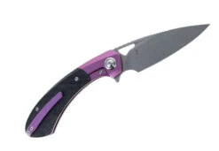 TwoSun Folding Knife Carbon Fiber/Titanium Handle 14C28N Plain Edge TS340 Purple Bolster -Twosun 3304a820 6ddf 4bac bd47 b94ca9638462 85058.1657225799