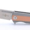 TwoSun Folding Knife Titanium/Copper Handle M390 Plain Edge TS118-M390