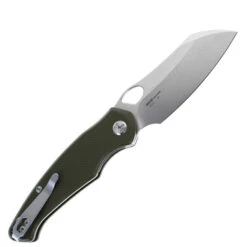 TwoSun Rihe TS421 Thumb Hole Opener Pocket Knife Green G10 Handle D2 Plain Edge Steel -Twosun 421 DSC0775.jpg 6 57145.1687806878
