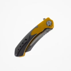 TwoSun Jelly-Jerry TS214-SAND Flipper Pocket Knife Yellow G10 And Sandwashed Titanium Handle 14C28N Steel Blade -Twosun 5 DSC0768 62049.1687806818