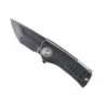 TwoSun Folding Knife Black Micarta Handle D2 Clip Point Plain Black Blade TS147-D2-BLK