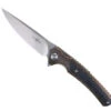 TwoSun Folding Knife Carbon Fiber Titanium Handle M390 Clip Point Plain Edge TS81-Color