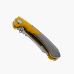 TwoSun Jelly-Jerry TS214-SAND Flipper Pocket Knife Yellow G10 And Sandwashed Titanium Handle 14C28N Steel Blade -Twosun 7 DSC0768 61719.1687806818