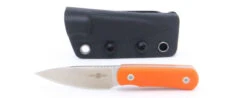 TwoSun Fixed Blade Knife Orange G10 Handle S90V Drop Point Plain Edge TS150- Orange