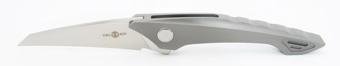 TwoSun TS78-M390 Frame Lock Knife Gray Titanium Handle Plain M390 Blade 3 TwoSun TS78-M390 Frame Lock Knife Gray Titanium Handle Plain M390 Blade