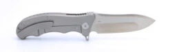 TwoSun Folding Knife Square Titanium Handle M390 Plain Edge TS72-Square-M390 -Twosun IMG 0737 89920.1611351060
