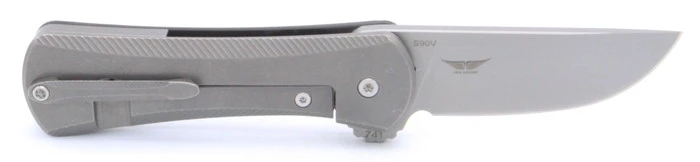 TwoSun TS128 S90V UP Frame Lock Knife Carbon Fiber + Ti Handle Plain S90V Blade 4 TwoSun TS128 S90V UP Frame Lock Knife Carbon Fiber + Ti Handle Plain S90V Blade - Image 2