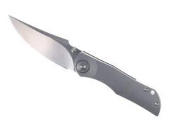 TwoSun Folding Knife Gray Titanium Handle D2 Plain Edge TS269