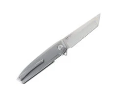 TwoSun Folding Knife Gray Titanium Handle Flipper D2 Plain Edge TS295-D2 -Twosun TS295 02 77934.1671131727