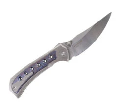 TwoSun Front Flipper Folding Knife Color Titanium Handle D2 Plain Edge TS400 -Twosun TS400 02 77830.1673301358