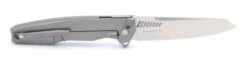 TwoSun TS88-M390 Pocket Knife Gray Titanium Alloy Handle Plain M390 Blade -Twosun TS88M390GY B 53899.1611863062
