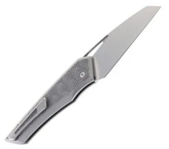 TwoSun Button Lock Folding Knife Gray Titanium Handle D2 Plain Edge TS193 -Twosun TS 193 02 93472.1676663259