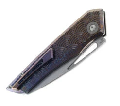 TwoSun Button Lock Folding Knife Colored Titanium Handle D2 Plain Edge TS193-COLOR -Twosun TS 193 COLOR 02 48455.1676663302