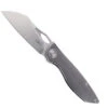TwoSun Folding Knife Gray Titanium Handle M390 Plain Edge TS270
