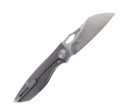 TwoSun Folding Knife Gray Titanium Handle 14C28N Plain Edge TS270 -Twosun TS 270 M390 02 36829.1673552179
