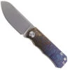 TwoSun Folding Knife Color Titanium Handle D2 Clip Point Plain Edge TS349-D2-COL -Twosun TS 349 CL 01 77656.1676570985