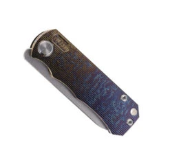 TwoSun Folding Knife Color Titanium Handle D2 Clip Point Plain Edge TS349-D2-COL -Twosun TS 349 CL 03 92671.1676570985