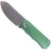 TwoSun Folding Knife Green Titanium Handle D2 Plain Edge TS349-TI-D2-GRN