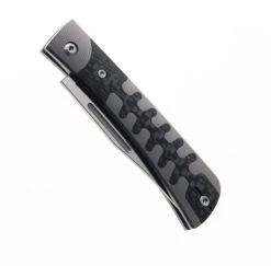 TwoSun TS123-M390-CF Slip Joint Knife Titanium + Carbon Fiber Inlay Handle Plain M390 Blade -Twosun TWOSUN 129 M390 CF 01 38680.1689886069