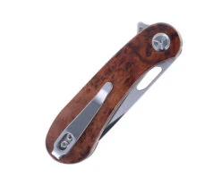 TwoSun Folding Knife Burl Wood Handle 14C28N Plain Edge TS134-Wood-D2 -Twosun TWOSUN 134 D2 03 00880.1689174152