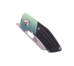 TwoSun Folding Knife Green Titanium Handle D2 Clip Point Plain Edge TS154-Green -Twosun TWOSUN 154 GREEN 01 05221.1678466420