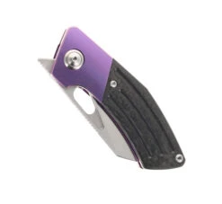 TwoSun Folding Knife Purple Titanium Handle D2 Clip Point Plain Edge TS154-Purple -Twosun TWOSUN 154 PURPLE 01 76302.1678466375