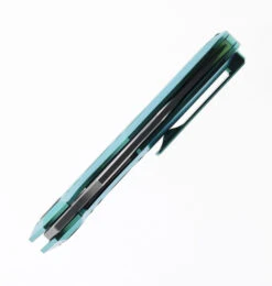 TwoSun Frame Lock Flipper Folding Knife Green Titanium/Carbon Fiber D2 Plain Edge TS191-D2-GRN -Twosun TWOSUN 191 D2 G 01 33931.1681925661