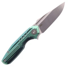 TwoSun Folding Knife Green Titanium Handle D2 Plain Edge TS194-D2-Green -Twosun TWOSUN 194 D2 G 02 28306.1681925780