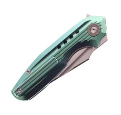 TwoSun Folding Knife Green Titanium Handle D2 Plain Edge TS194-D2-Green -Twosun TWOSUN 194 D2 G 03 80381.1681925780