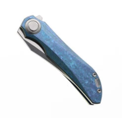 TwoSun Folding Knife Blue-Crystal Titanium Handle M390 Plain Edge TS196-Crystal -Twosun TWOSUN 196 CRYSTAL 01 75011.1689885968