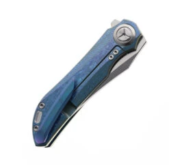 TwoSun Folding Knife Blue-Crystal Titanium Handle M390 Plain Edge TS196-Crystal -Twosun TWOSUN 196 CRYSTAL 03 98589.1689885968