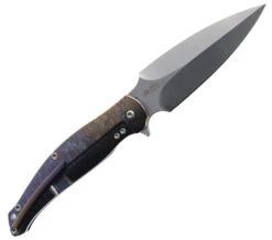 TwoSun Folding Knife Color Titanium Handle D2 Dagger Plain Edge TS248-Color -Twosun TWOSUN 248 CL 02 85420.1675109616