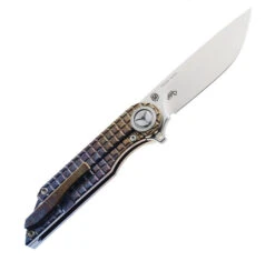 TwoSun Flipper Folding Knife Color Titanium Handle M390 Plain Edge TS308-Color -Twosun TWOSUN 308C 06 74984.1681925820