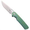 Two Sun Tepe Folding Knife Green Titanium Handle M390 Plain Edge TS328-GRN