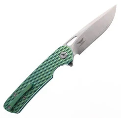 Two Sun Tepe Folding Knife Green Titanium Handle M390 Plain Edge TS328-GRN -Twosun TWOSUN 326 M390 GREEN 03 33493.1694632317