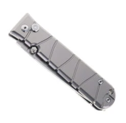 Two Sun Button Lock Folding Knife Titanium Handle D2 Plain Edge Stonewash Finish TS409-D2 -Twosun TWOSUN 409 TITANIUM 01 11883.1694545000