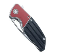 Two Sun Folding Knife Gray Titanium/Red Micarta Handle D2 Clip Point Plain Edge TS412-D2 -Twosun TWOSUN 412 D2 01 58677.1689093450