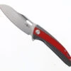 Two Sun Folding Knife Red/Black G10/Titanium Handle K110 Plain Edge Satin Finish TS432-Satin -Twosun TWOSUN 432 SATIN 05 28407.1695134858