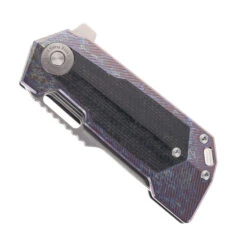 TwoSun David Chen TS500-COLOR Flipper Tanto Pocket Knife Micarta & Colored Titanium Handle -Twosun TWOSUN 500 D2 CLR 01 76627.1687810227