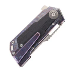 TwoSun David Chen TS500-COLOR Flipper Tanto Pocket Knife Micarta & Colored Titanium Handle -Twosun TWOSUN 500 D2 CLR 03 65629.1687810227