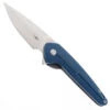TwoSun David Chen TS504 Flipper Pocket Knife Blue Micarta Handle Plain Edge D2 Blade -Twosun TWOSUN 504 D2 MIC 01 54140.1687810280