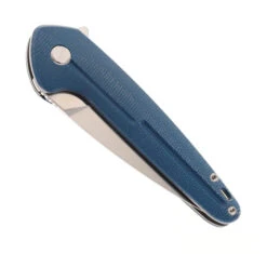 TwoSun David Chen TS504 Flipper Pocket Knife Blue Micarta Handle Plain Edge D2 Blade -Twosun TWOSUN 504 D2 MIC 03 05408.1687810280