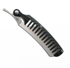 TwoSun Knives TS185 Razor Blade Folding Knife Green/Black G10 Comb Shaped Handle 14C28N Steel -Twosun TWOSUN RAZOR01 47016.1689886025