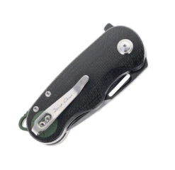 TwoSun TS506 Flipper Pocket Knife David Chen Design Black/Green Micarta Handle N690 Blade -Twosun TWOSUN TS506 03 75657.1690904916