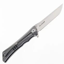 Two Sun Folding Knife Gray Titanium Handle D2 Plain Edge TS59 -Twosun TWOSUN TS59 06 39543.1696350929