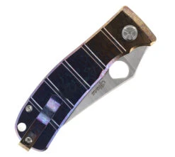 TwoSun Flipper Folding Knife Color Titanium Handle 14C28N Plain Edge TS408-14C28N-Col -Twosun TWOSUN TS 408 CL 02 94050.1679340897