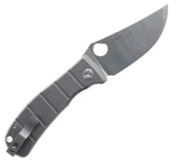 TwoSun Folding Knife Titanium Handle 14C28N Plain Edge TS408 -Twosun TWO SUN TS 408 SAND 02 98518.1679681701